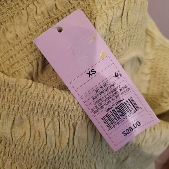 NWT WIld Fable Bright Yellow Stretchy Midi Dress Size XS - Picture 8 of 10